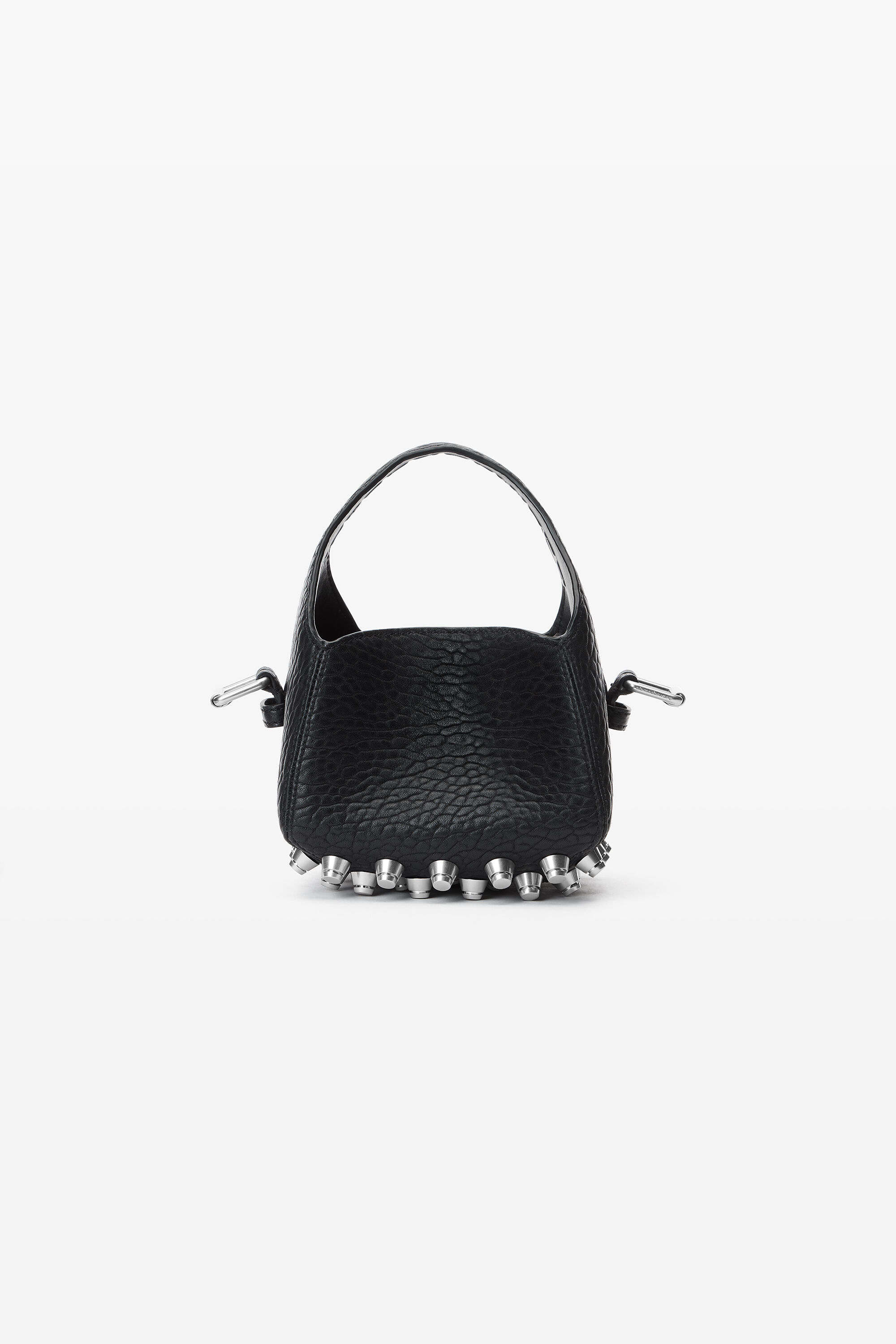 rex small bucket bag in lambskin leather in BLACK