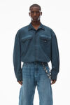 Alexander Wang washed graphite chemise oversize esprit workwear en coton