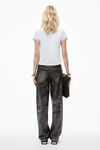 Alexander Wang white/pink 棉质平纹针织布 sugar baby ringer t 恤