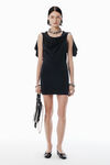Alexander Wang black black deconstructed minidress