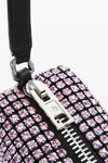 alexander wang heiress medium pouch in crystal mesh winsome orchid