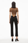 alexander wang og high-rise stovepipe jean in denim washed black