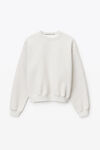 Alexander Wang vintage heather grey 厚实摇粒绒圆领衫