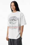 Alexander Wang vintage white 白色褪色效果水洗平纹针织 t 恤