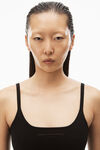 alexander wang scoop neck tank in stretch viscose knit black
