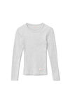 Alexander Wang heather grey long-sleeve tee in ribbed cotton jersey
