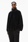 alexander wang sweatpant in dense fleece  black
