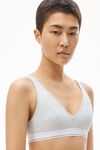 alexander wang bralette in ribbed jersey heather grey