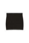 CRYSTAL TRIM MINI SKIRT IN COMPACT NYLON