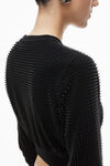 Alexander Wang black custom 3d-molded spike cardigan