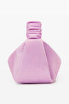 alexander wang scrunchie mini bag in satin  winsome orchid