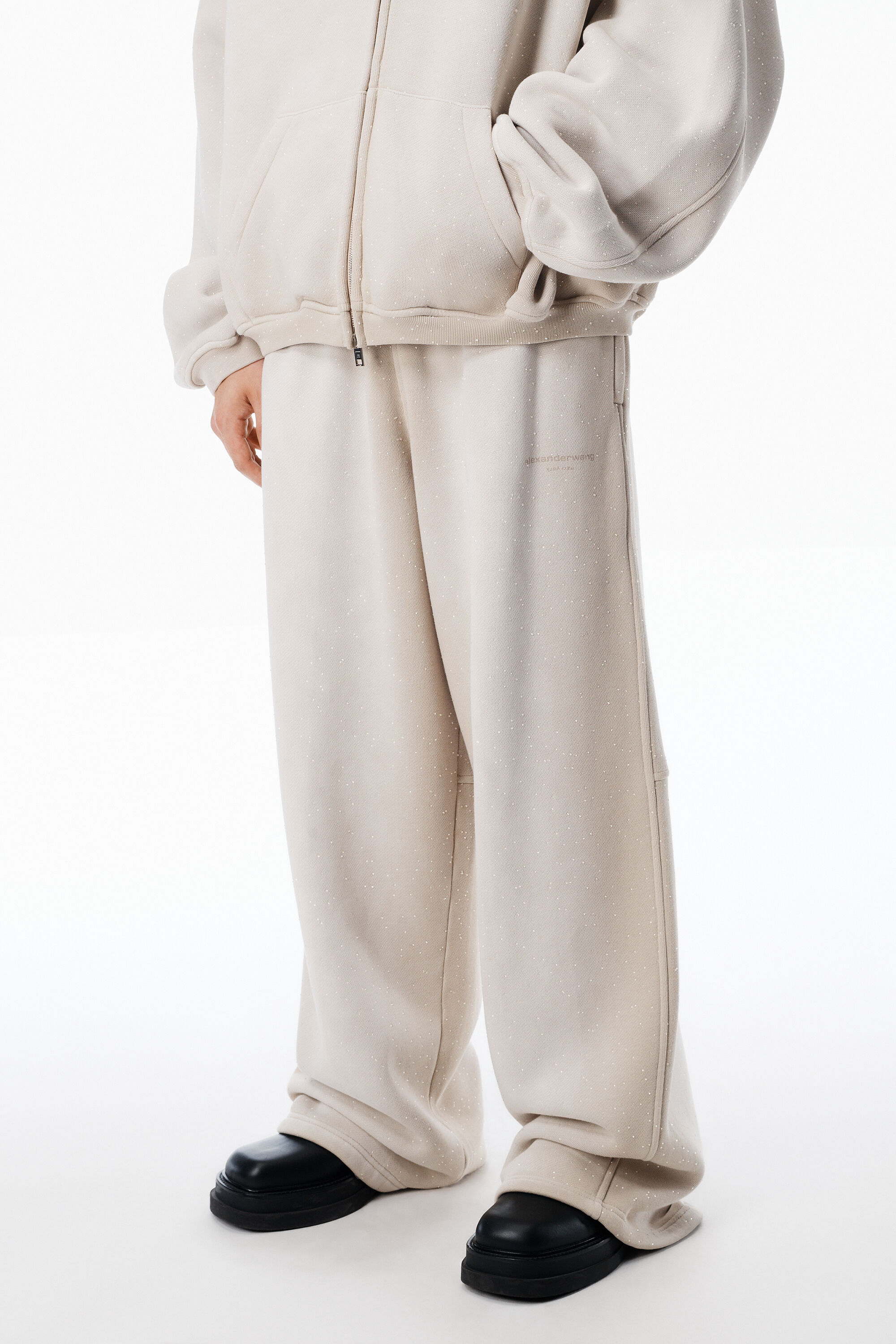 Designer High Waisted Sweatpants | Terry Sweatpants