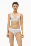 alexander wang triangle bra in ribbed jersey heather grey
