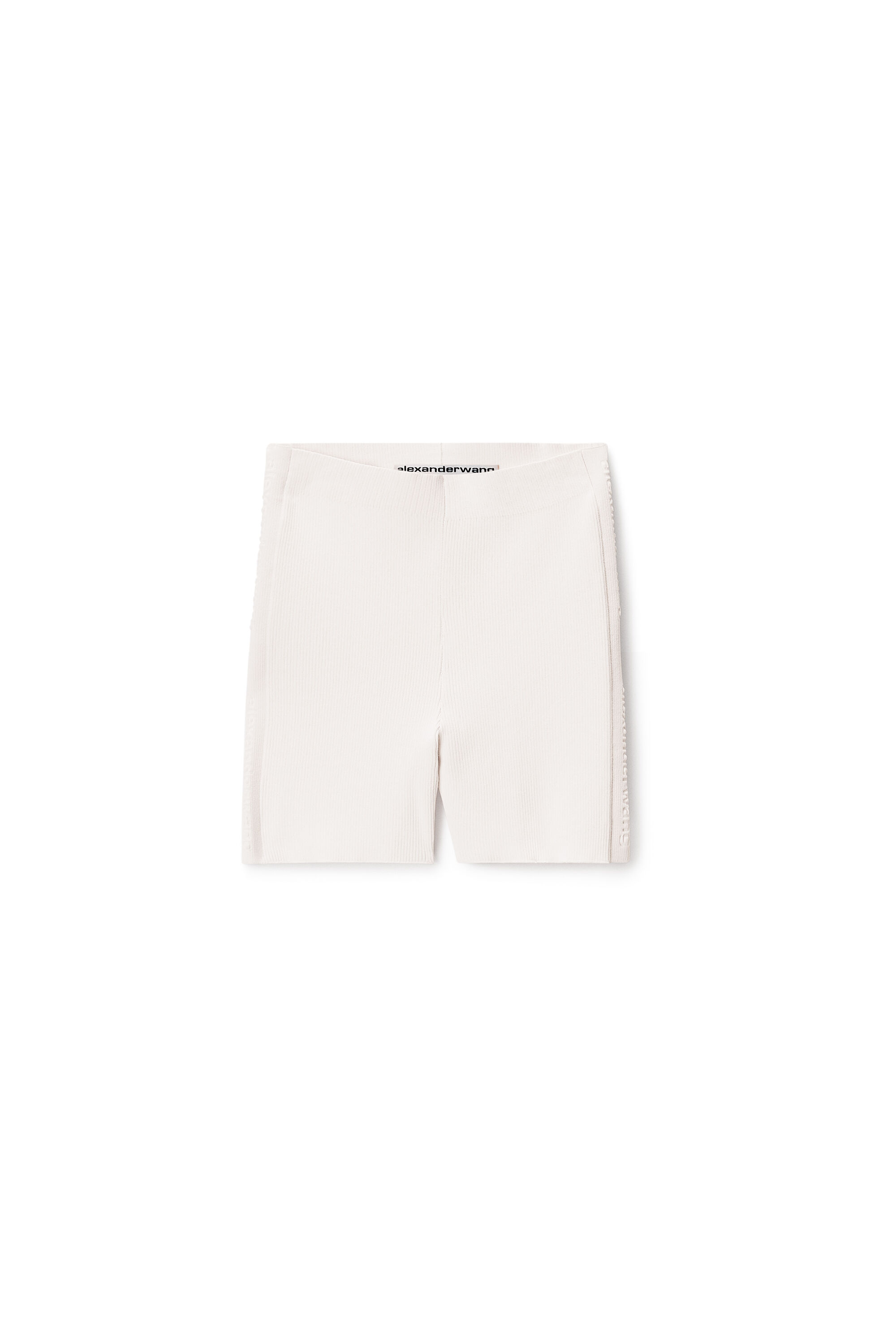 Debossed Logo Bike Short in OPTIC WHITE | alexanderwang®