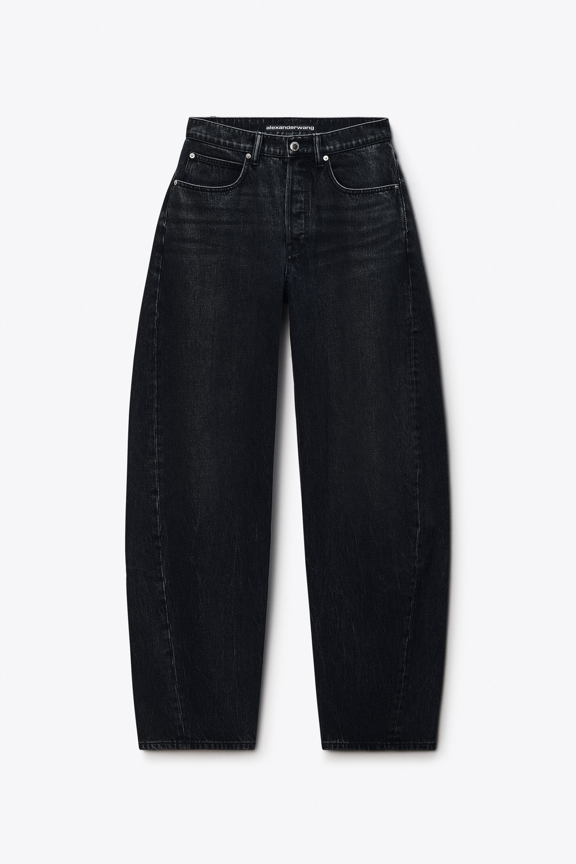 Pre-Styled Mid-Rise Jean Oversized in WASHED BLACK | alexanderwang®