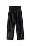 Alexander Wang black 这款中腰运动裤选用光泽罗缎平纹针织布面料制成。