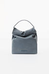 alexander wang small lunch bag in waxed leather night shadow