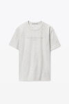 alexander wang 密织平纹针织布发泡品牌标志短袖 t 恤 light heather grey