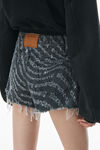 Bite Denim-Shorts mit hohem Bund und Wellen-Logo