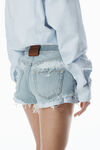 Alexander Wang light worn indigo pre-styled shirt & denim short romper
