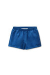 Alexander Wang washed scuba blue blaue laufshorts aus baumwollfrottee