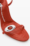 alexander wang dome 105 water snake strappy slide sandal bright red