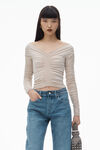 Alexander Wang cement ruched pullover