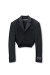 Alexander Wang black 黑色羊毛马海毛垂褶夹克