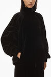 alexander wang 拷花丝绒运动裤 black