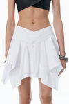 Alexander Wang white white deconstructed cotton skirt