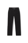 alexander wang og high-rise stovepipe jean in denim washed black