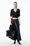 Alexander Wang charcoal cardigan mit durchgehender knopfleiste aus wolle