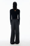 Alexander Wang black/charcoal tailored pant in heritage wool