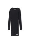 Alexander Wang black crystal hotfix long-sleeve loungewear minidress