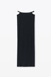 alexander wang g-string rib knit cotton jersey skirt  black