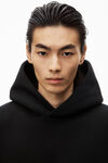 alexander wang hoodie in dense fleece black