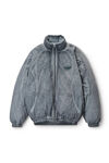 Alexander Wang washed lt grey unisex padded track jacket