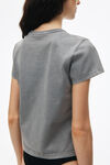Alexander Wang acid fog logo embossed acid wash shrunken tee
