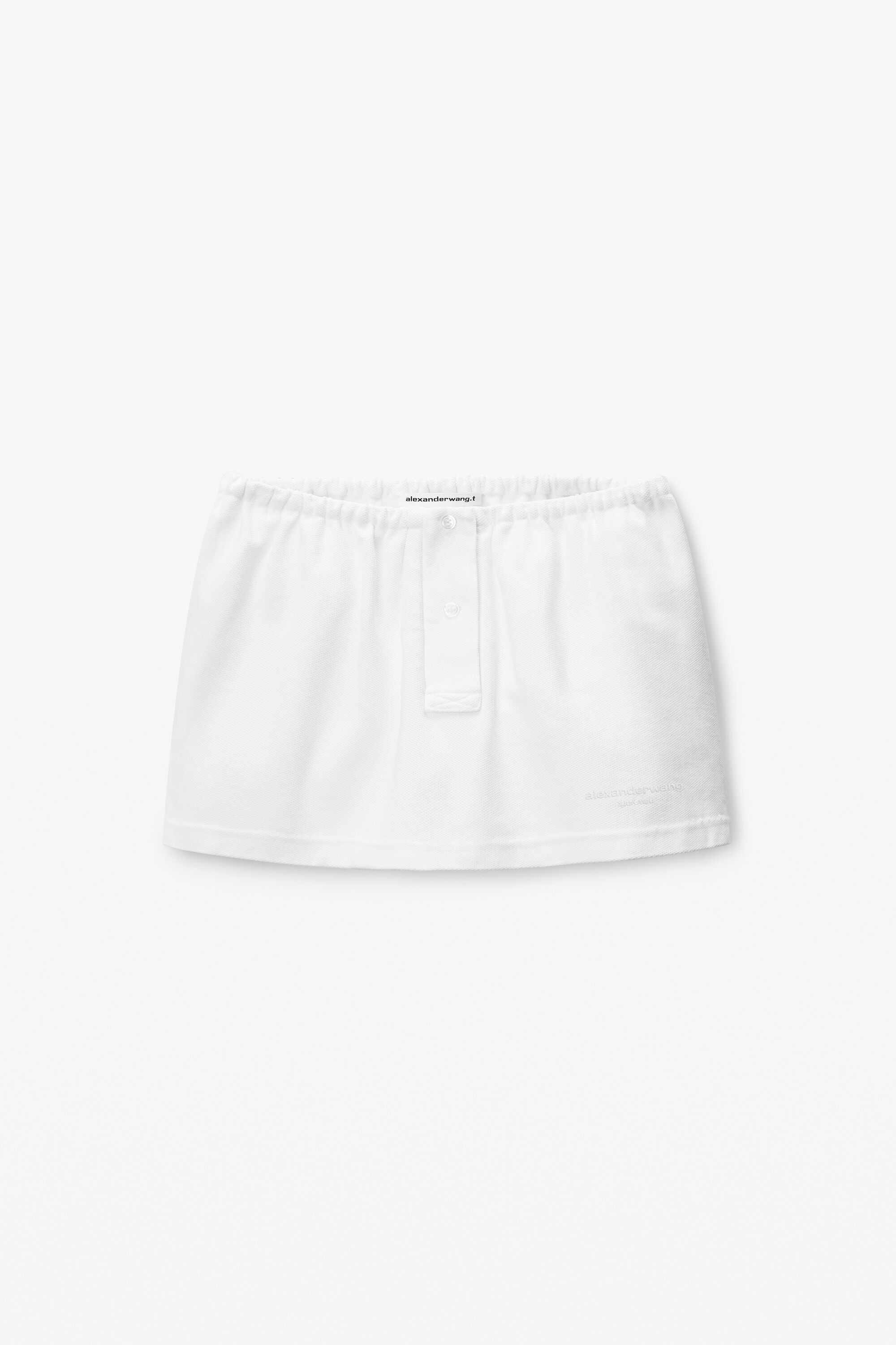 white deconstructed miniskort in VINTAGE WHITE | alexanderwang®
