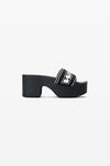 Alexander Wang black black logo platform sandals