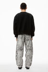 alexander wang crewneck pullover in dense fleece  black