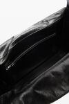 alexander wang dome medium hobo bag in crackle patent leather black