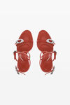 alexander wang dome 105 water snake strappy slide sandal bright red