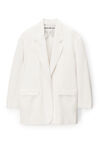 alexander wang 斜纹牛仔布加大版型西装外套 vintage white