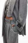 Alexander Wang grey/black blazer oversize in tessuto sartoriale a spina di pesce