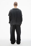 Alexander Wang fog crease wash unisex creased-print track pant