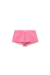 Shorty rose en coton gaufré