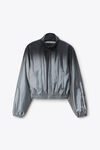 Alexander Wang silver/black veste de survêtement réfléchissante effet rétréci