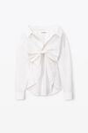 alexander wang butterfly shirt in compact cotton white
