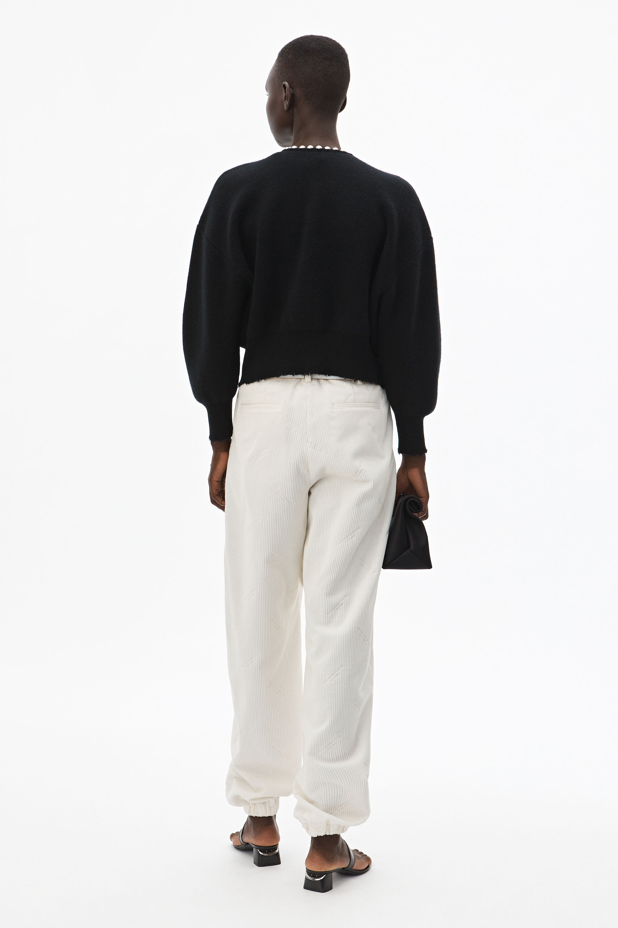 alexander wang pearl placket cardigan